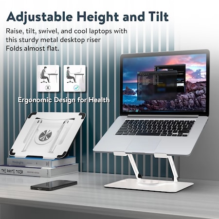 Uncaged Ergonomics SWIVEL LAPTOP STAND WHITE SLS-WHITE